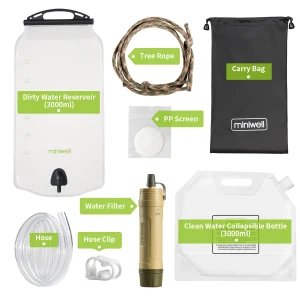 Miniwell Portable Survival Outdoor Water Filter Straw